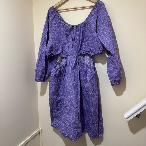 Women’s NWT No Boundaries Purple Floral Cut Out Sides Party Summer Dress Size 3X - Picture 11 of 16